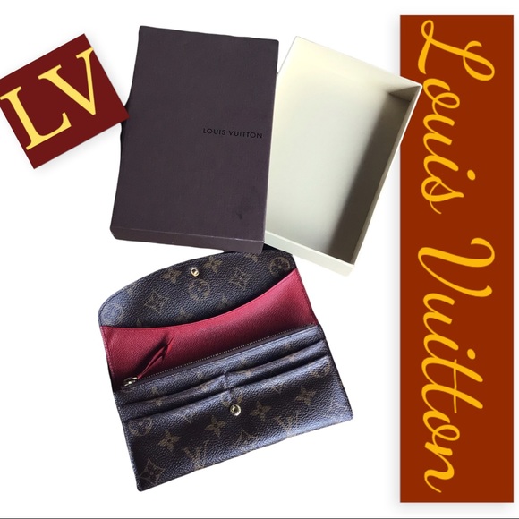 💥SOLD💥LV in BOX! Long Wallet Portefeuille Emilie M60136 Browns Monogram - Picture 2 of 16